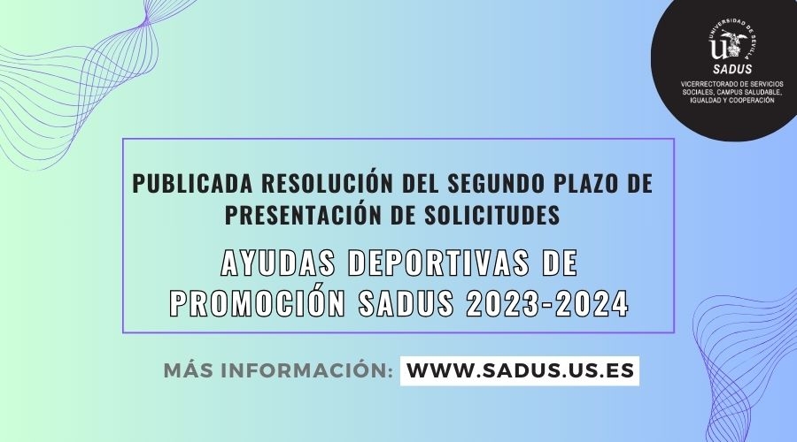 Publicada Resolución del 2º plazo de las Ayudas Deportivas de Promoción SADUS, curso 2023/2024